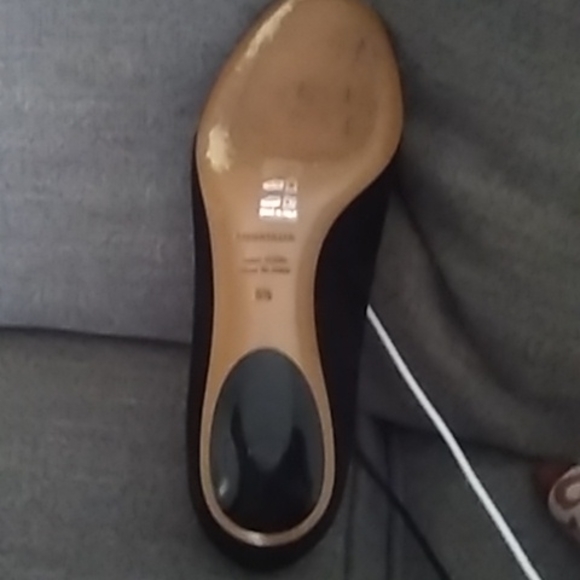 Women's black dress suede , weatherproof shoe. - Picture 4 of 9